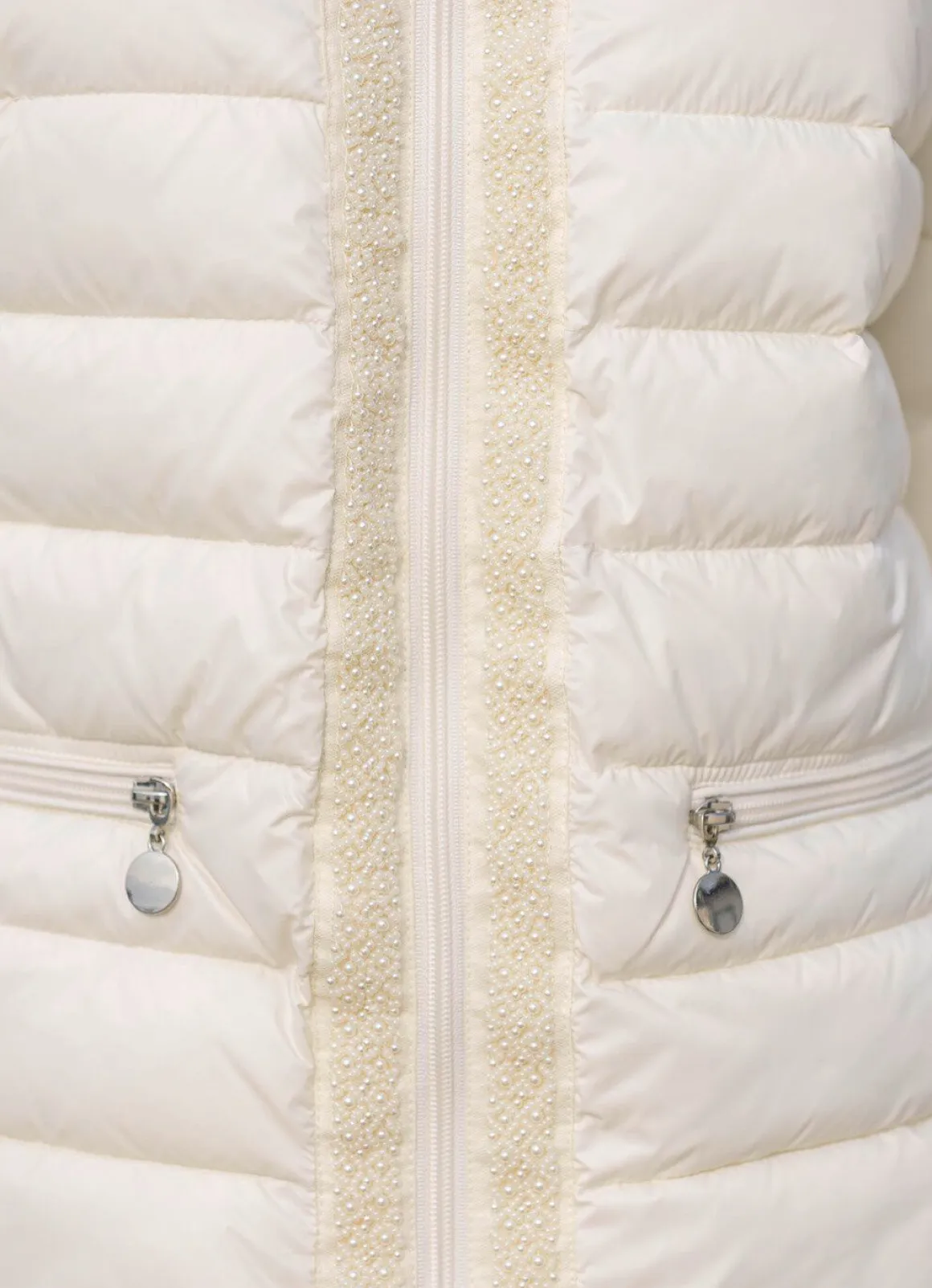 Jacke mit dekorativer Perlenzier