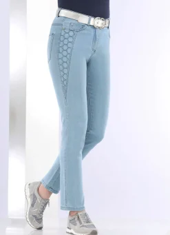 Jeans mit schöner Stickerei