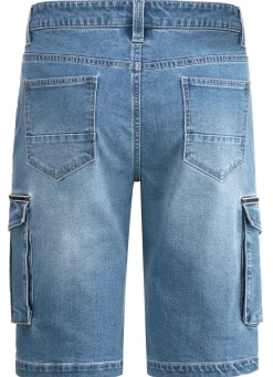 Jeans-Bermudas mit Cargotaschen