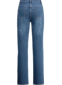 Jeans mit angesagtem Fransensaum