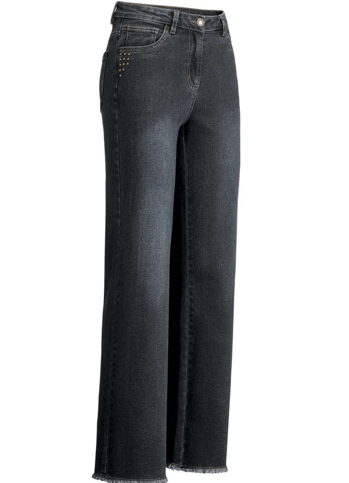 Jeans mit angesagtem Fransensaum