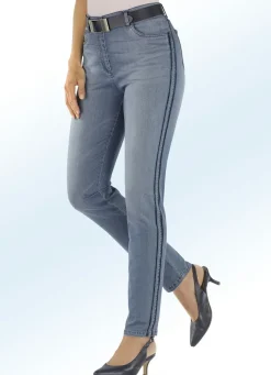 Jeans mit angesagtem Galonstreifen