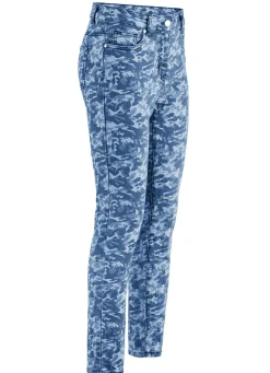 Jeans mit Camouflage-Dessinierung