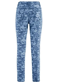 Jeans mit Camouflage-Dessinierung