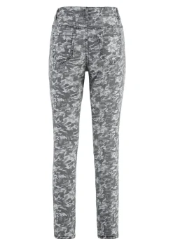 Jeans mit Camouflage-Dessinierung