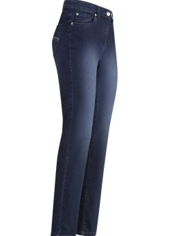 Jeans mit schönen Stickereien und funkelnden Strassteinen