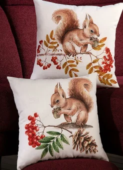 Kissenbezüge mit Eichhörnchen-Motiven