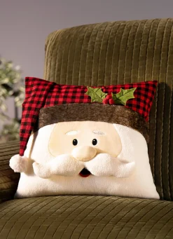 Kissenbezug mit Weihnachtsmann-Applikation