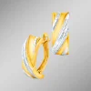 Klappcreolen in Bicolor, teilweise diamantiert