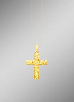 Klassischer Kreuz-Anhänger mit Struktur