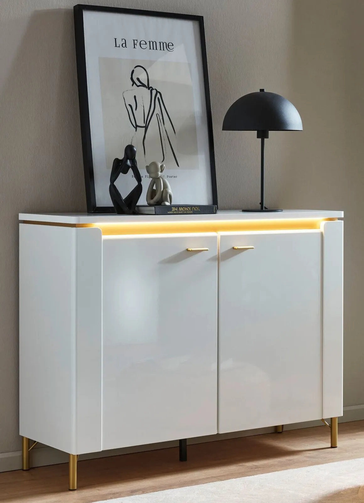 Kommode mit LED-Beleuchtung und Softclose