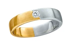 Kostbarer Damenring aus Platin und Gelbgold