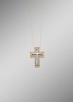 Kreuz-Anhänger mit Brillanten