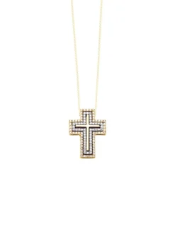 Kreuz-Anhänger mit Brillanten