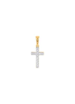 Kreuz-Anhänger mit 12 Diamanten