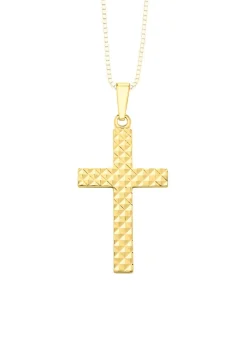 Kreuz-Anhänger mit Diamantmuster