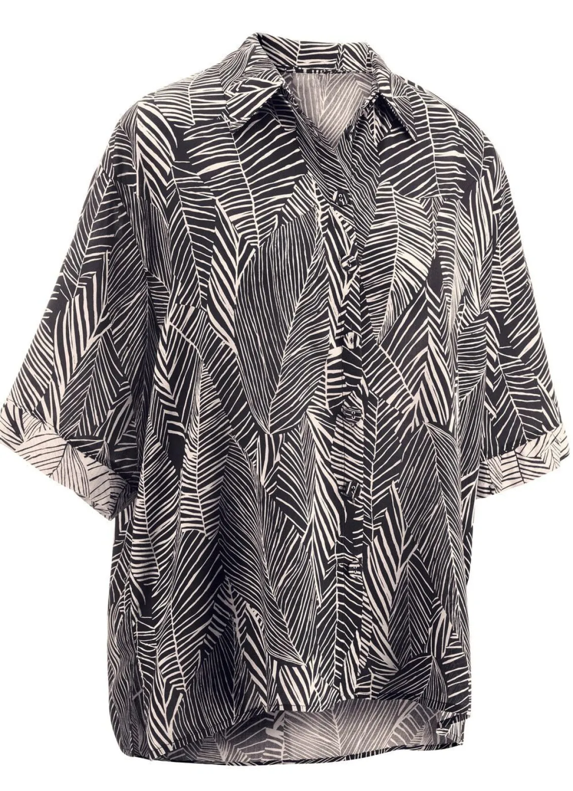 Laurina Bluse mit kurzen Ärmeln
