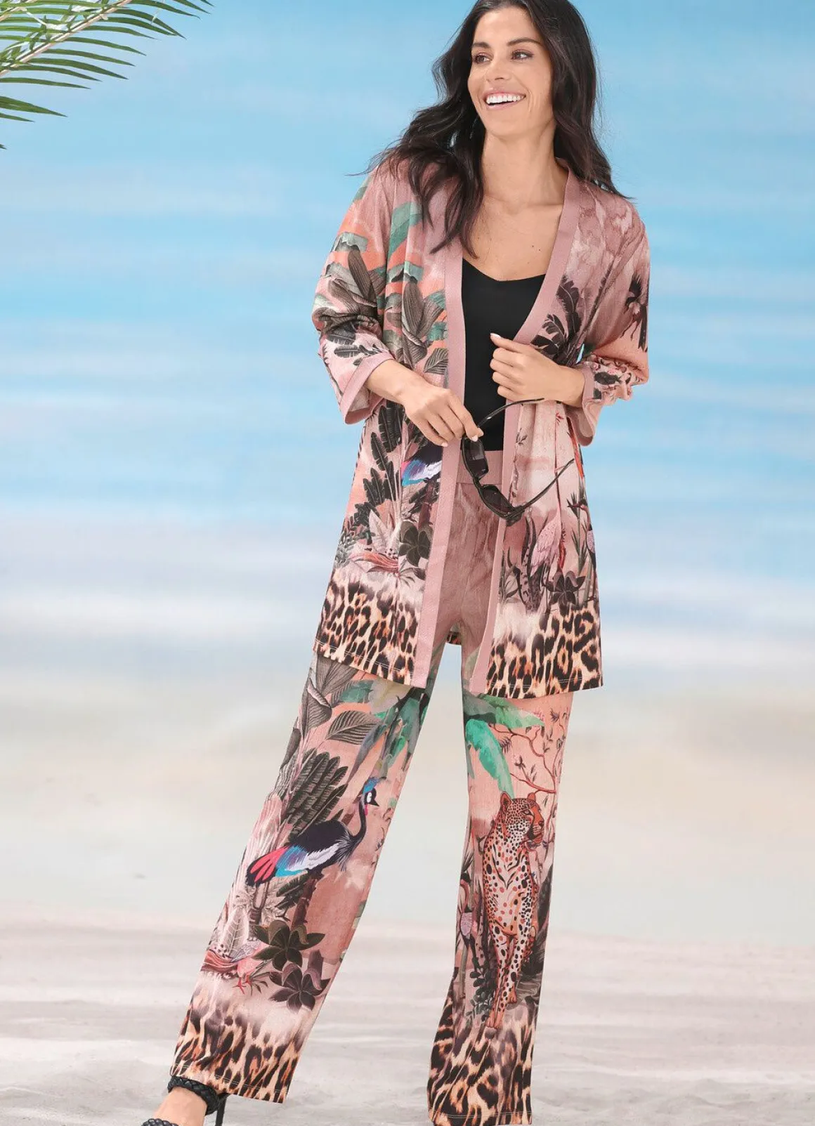 Laurina Blusenjacke mit farbbrillantem Druckdessin