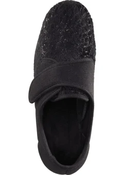 Laurina, klassische Damen-Klettschuhe, mit elastischem Samt