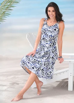 Laurina Kleid mit farbbrillantem Druckdessin