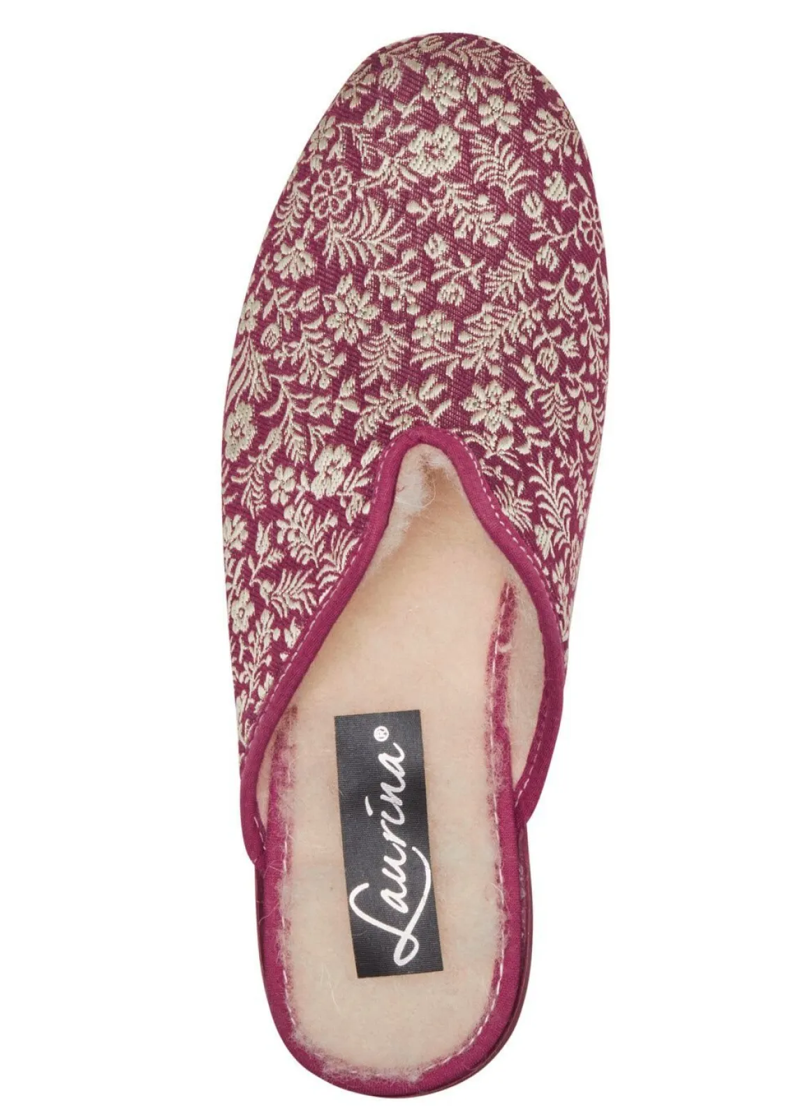 Laurina Pantoffel mit Blumen-Stickerei