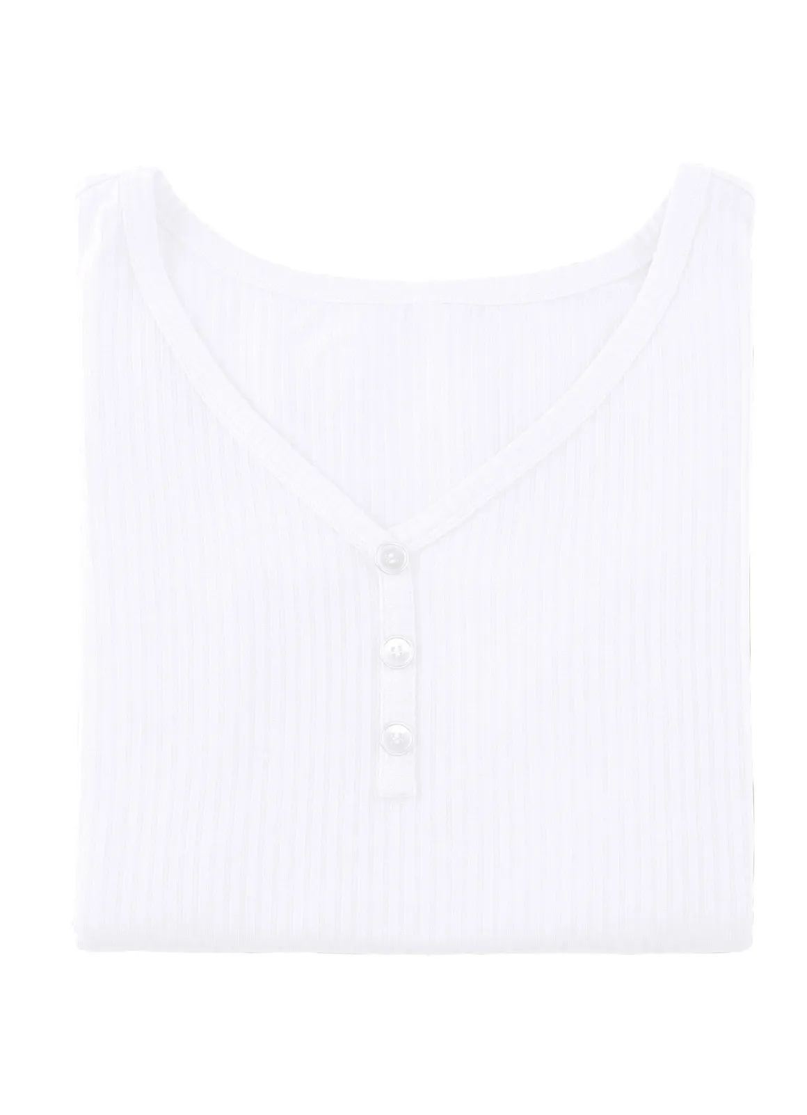 Laurina Trägershirt mit Zierknopfleiste