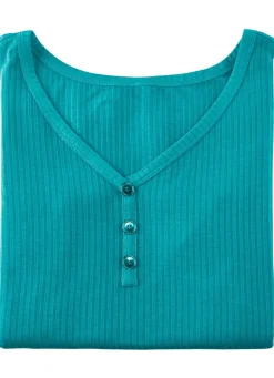 Laurina Trägershirt mit Zierknopfleiste