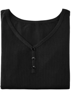 Laurina Trägershirt mit Zierknopfleiste