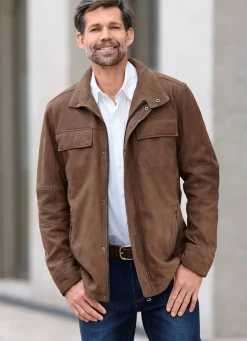 Lederjacke mit Brusttaschen