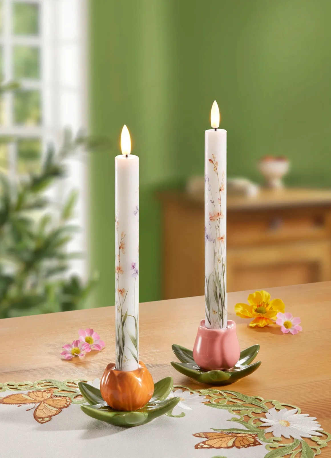 LED-Stabkerzen, 2er-Set