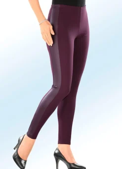 Leggings im interresanten Materialmix