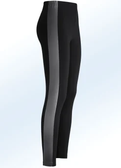 Leggings im interresanten Materialmix