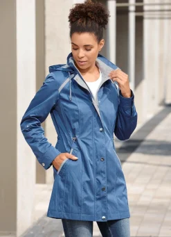 Longjacke mit krempelbaren Ärmeln
