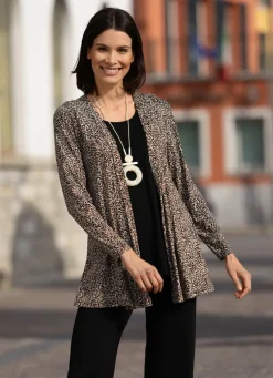 Longshirt in Jacken-Optik