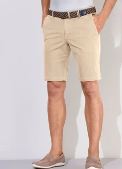 Lässige "Redpoint"-Bermudas mit Stoffgürtel in 3 Farben