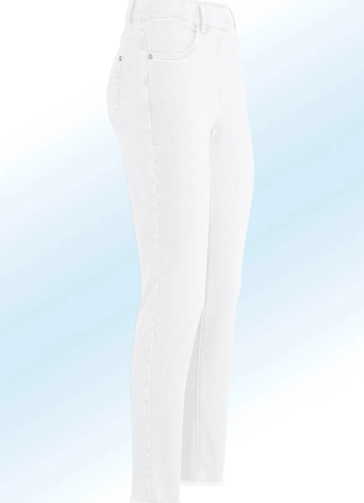 Magic-Jeans mit angesagtem Fransensaum