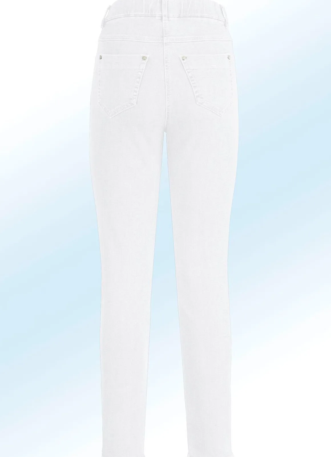Magic-Jeans mit angesagtem Fransensaum