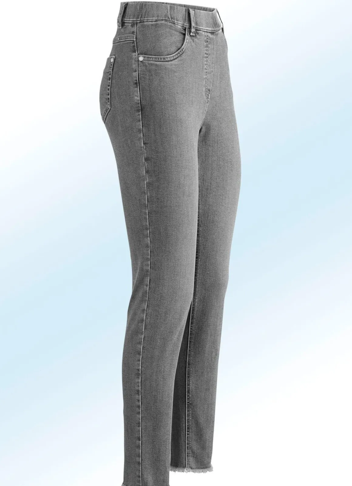 Magic-Jeans mit angesagtem Fransensaum