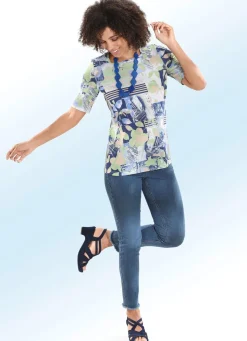 Magic-Jeans mit angesagtem Fransensaum