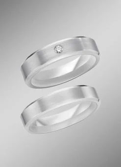 Mattierter Trauring in Silber 925/- fein