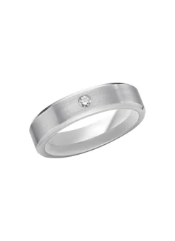 Mattierter Trauring in Silber 925/- fein