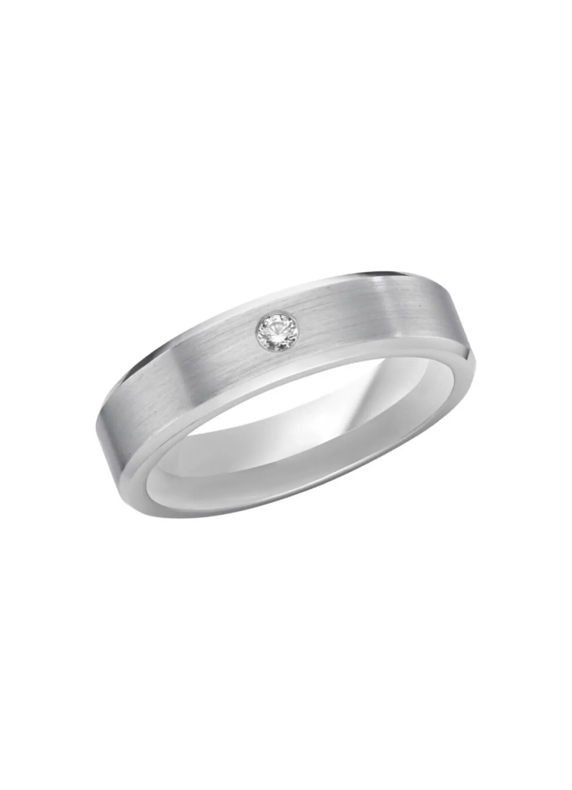 Mattierter Trauring in Silber 925/- fein