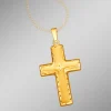 Mattierter und diamantierter Kreuz-Anhänger