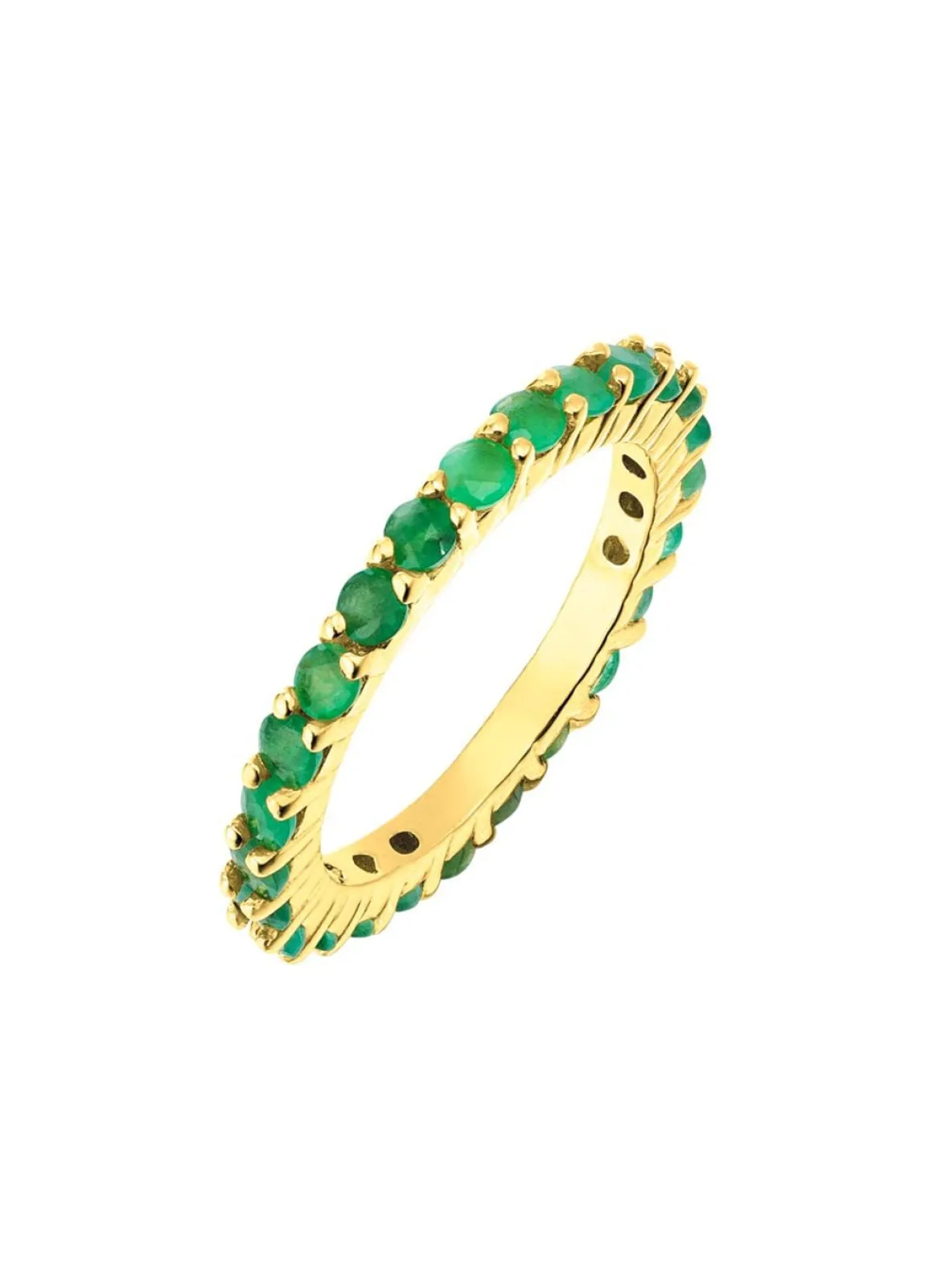 Memoire-Ring mit Smaragd