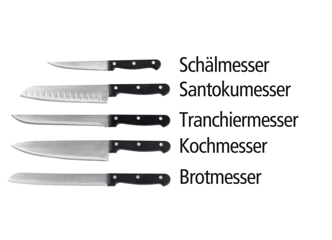 Messerblock, 6-teilig, mit 5 Messern