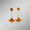 Moderne Ohrstecker mit Bernstein