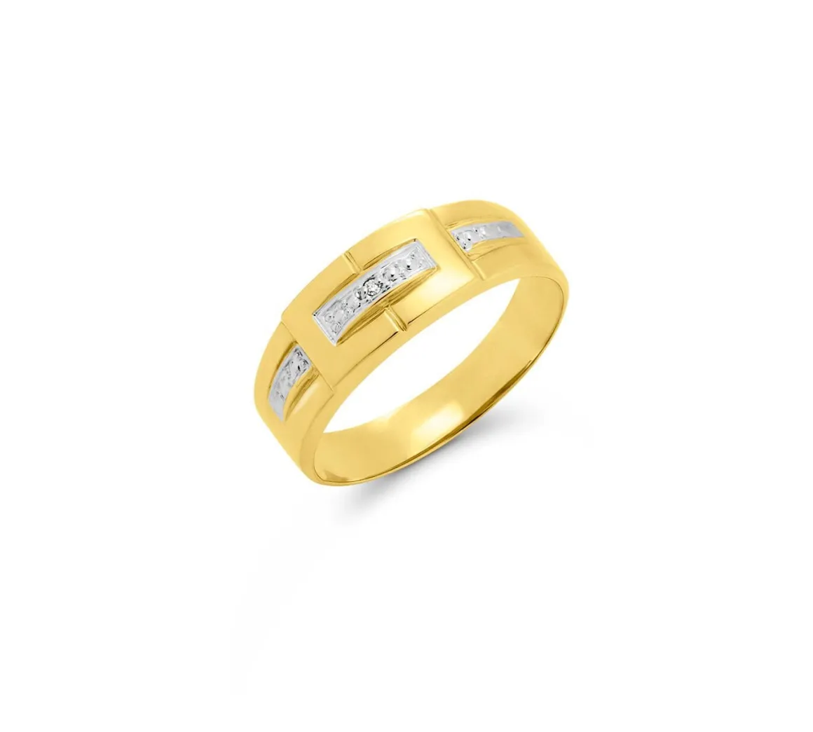 Moderner Damenring mit Diamant