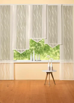 Moderne Schiebegardine mit dezentem Wellen-Design