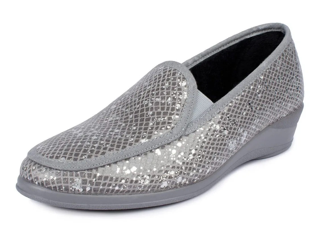 Mokassin in eleganter Kroko-Optik