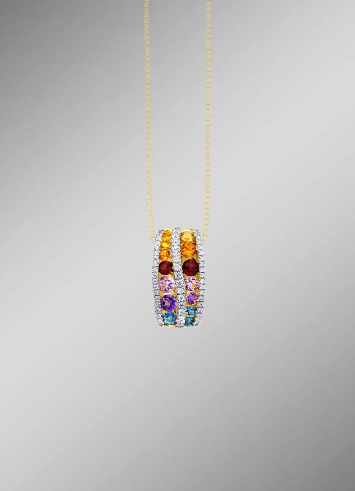 Multicolor Anhänger aus Gold